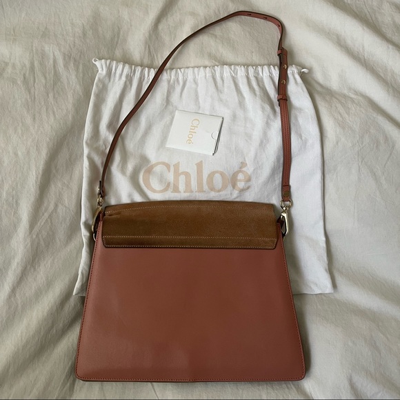 Chloe Medium Faye Shoulder Bag - Misty Rose - Picture 3 of 12